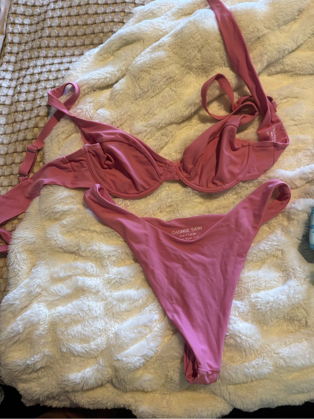 Pink Underwire Bikini Set
